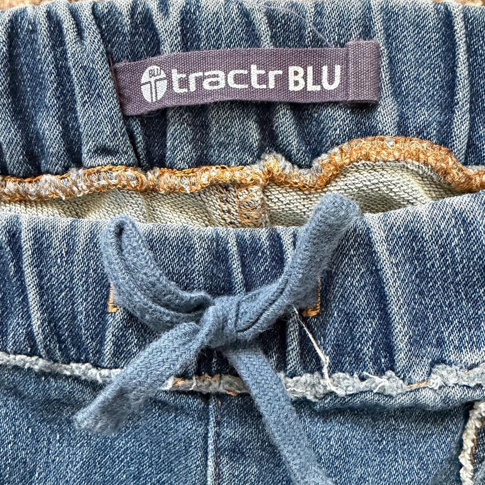 Tractr Blu Stretch Drawstring Waist Wide Leg Jeans Size 12 Girls - Picture 4 of 9